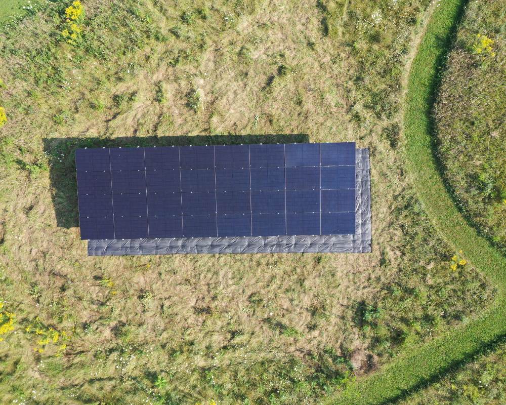 Overview of solar panel installation in barrington Hills